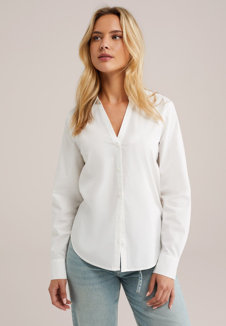 Блуза WE Fashion Button-down blouse, Off White/Off-White
Блуза WE Fashion Button-down blouse, Off White/Off-White