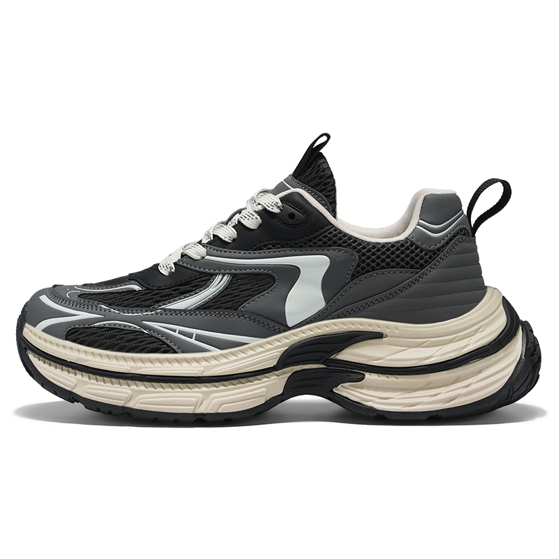 Grumpy ram Амортизирующие противоскользящие износостойкие массивные низкие кроссовки мужские черно-серые, цвет Black Gray 
Grumpy ram Амортизирующие противоскользящие износостойкие массивные низкие кроссовки мужские черно-серые, цвет Black Gray