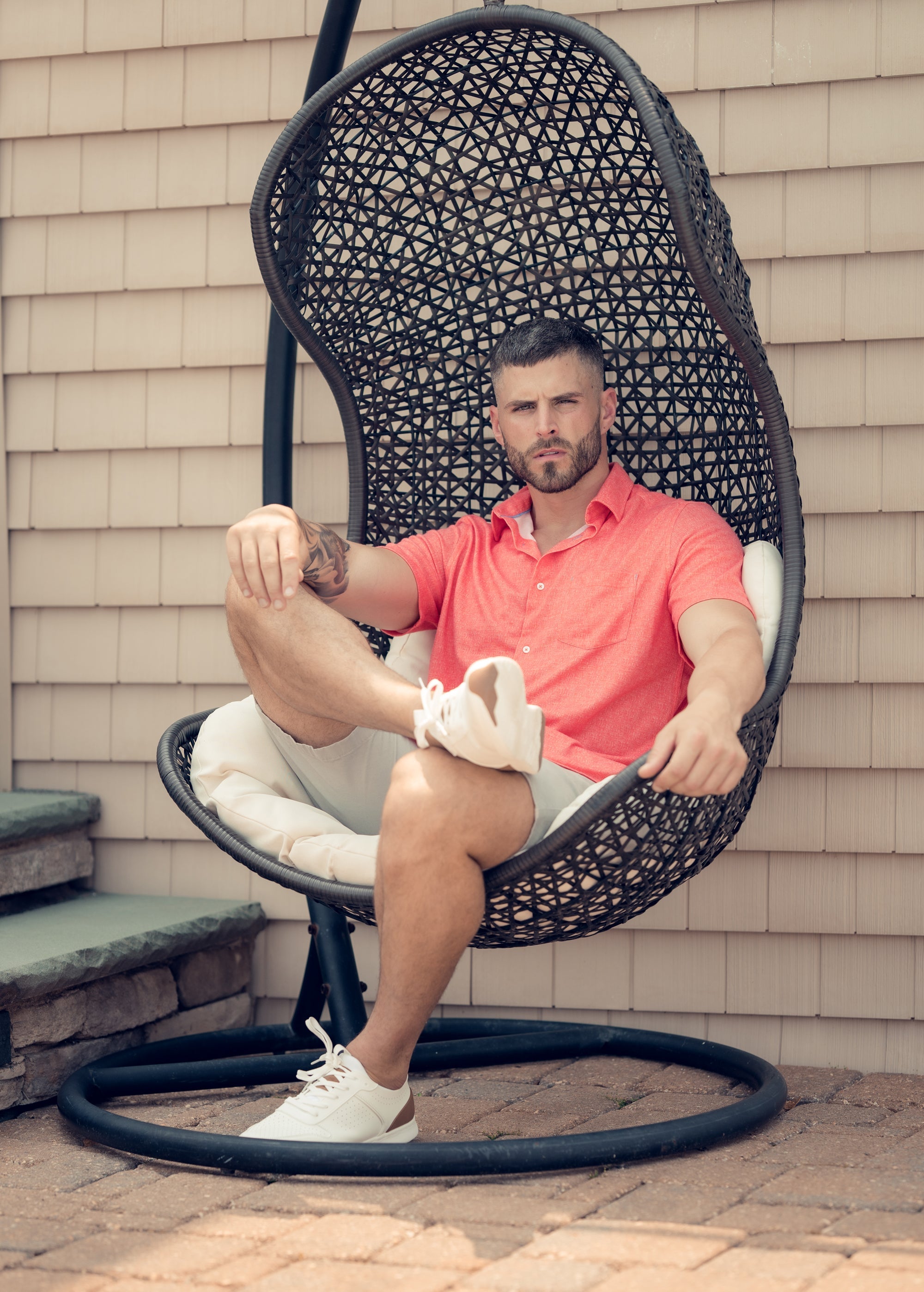 Оранжевая эластичная рубашка с коротким рукавом American Heritage
Оранжевая эластичная рубашка с коротким рукавом American Heritage