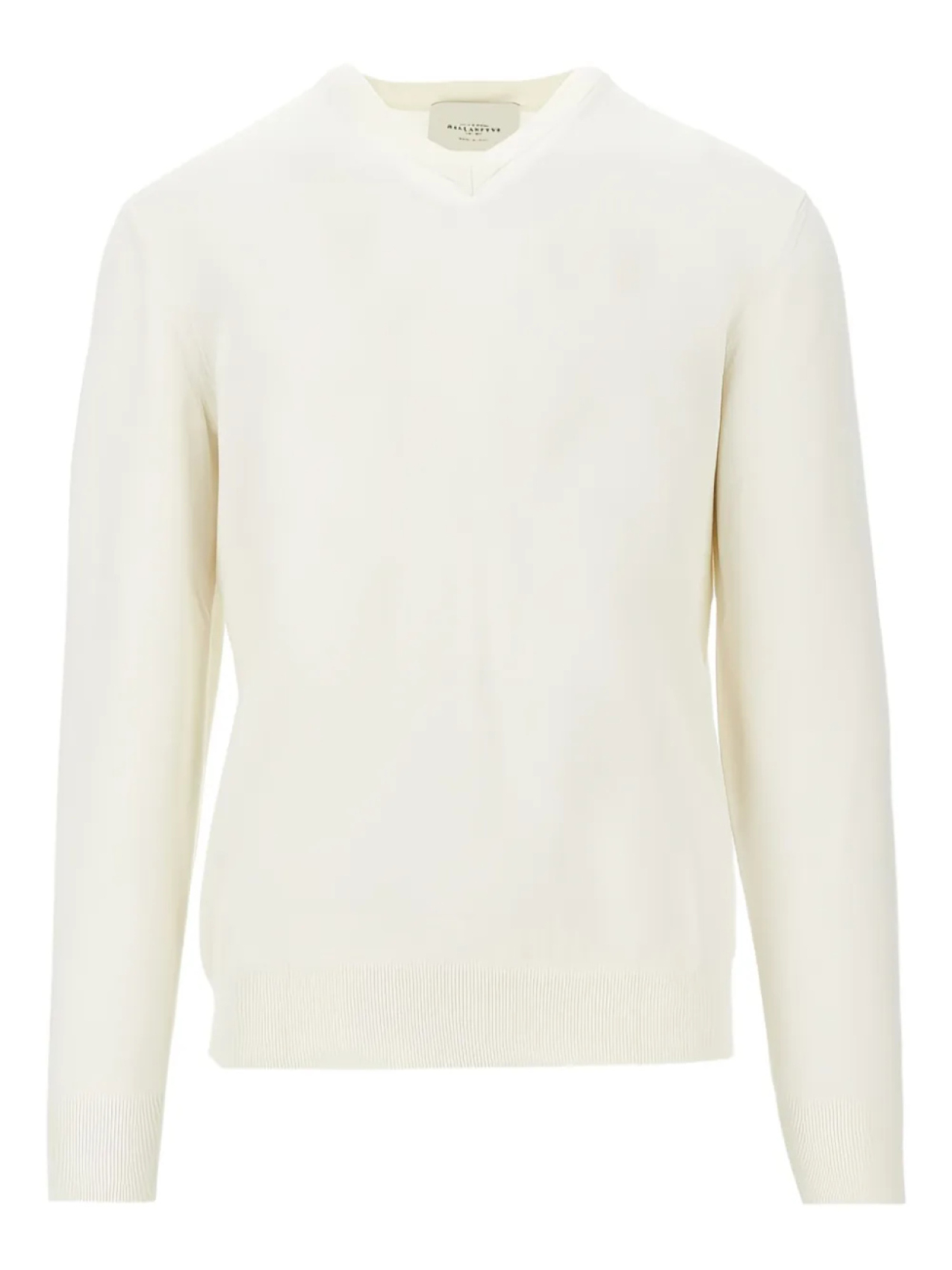 Свитер с V-образным вырезом Ballantyne, белый 
Свитер с V-образным вырезом Ballantyne, белый