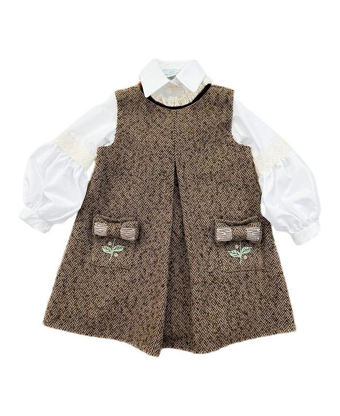 Комплект из платья и блузки с рисунком «елочка» для девочек Petite Maison Kids — Baby, Little Kid, Big Kid, коричневый
Комплект из платья и блузки с рисунком «елочка» для девочек Petite Maison Kids — Baby, Little Kid, Big Kid, коричневый
