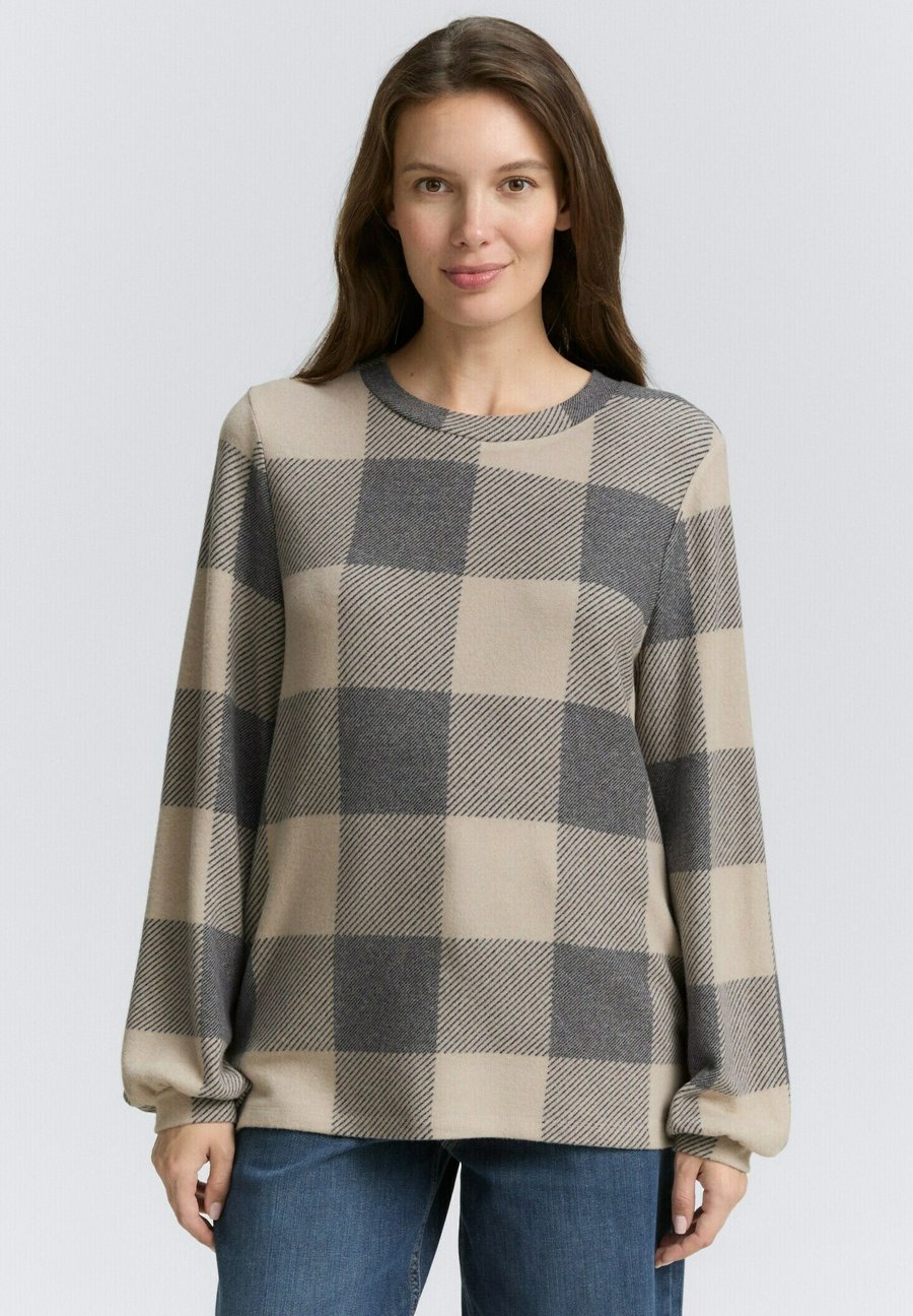 Джемпер TOM TAILOR GEMUSTERTES LANGARM, Black/Taupe Cosy Check/Taupe
Джемпер TOM TAILOR GEMUSTERTES LANGARM, Black/Taupe Cosy Check/Taupe