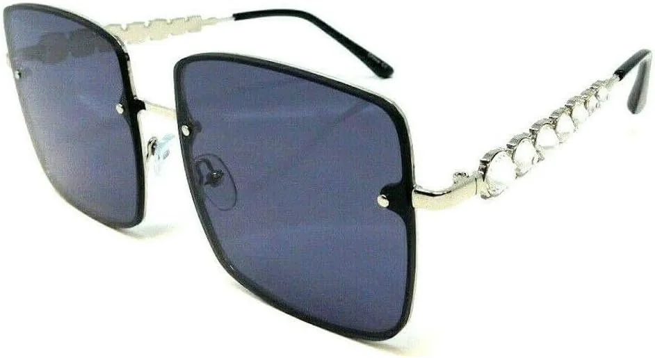 Женские солнцезащитные очки-авиаторы Dweebzilla XL увеличенного квадратного размера с декоративными стразами, Silver & Black Frame - Black Super Dark Lenses
Женские солнцезащитные очки-авиаторы Dweebzilla XL увеличенного квадратного размера с декоративными стразами, Silver & Black Frame - Black Super Dark Lenses