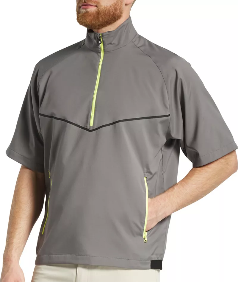 Мужская ветровка для гольфа FootJoy Zephyr с короткими рукавами, цвет Charcoal, Черный, Мужская ветровка для гольфа FootJoy Zephyr с короткими рукавами, цвет Charcoal 
Мужская ветровка для гольфа FootJoy Zephyr с короткими рукавами, цвет Charcoal, Черный, Мужская ветровка для гольфа FootJoy Zephyr с короткими рукавами, цвет Charcoal