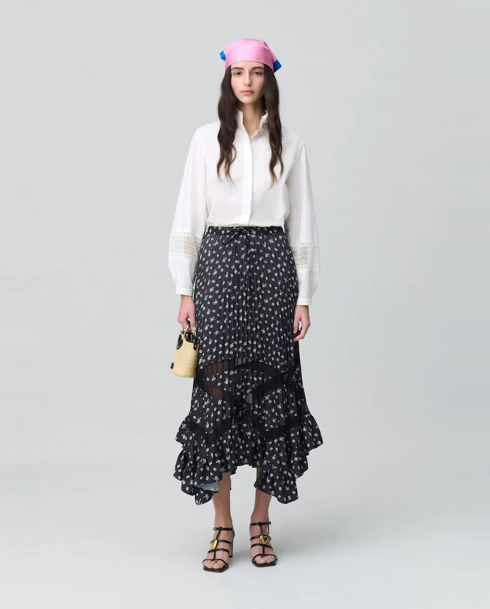 Асимметричная плиссированная юбка с принтом Claudie Pierlot, черный
Асимметричная плиссированная юбка с принтом Claudie Pierlot, черный