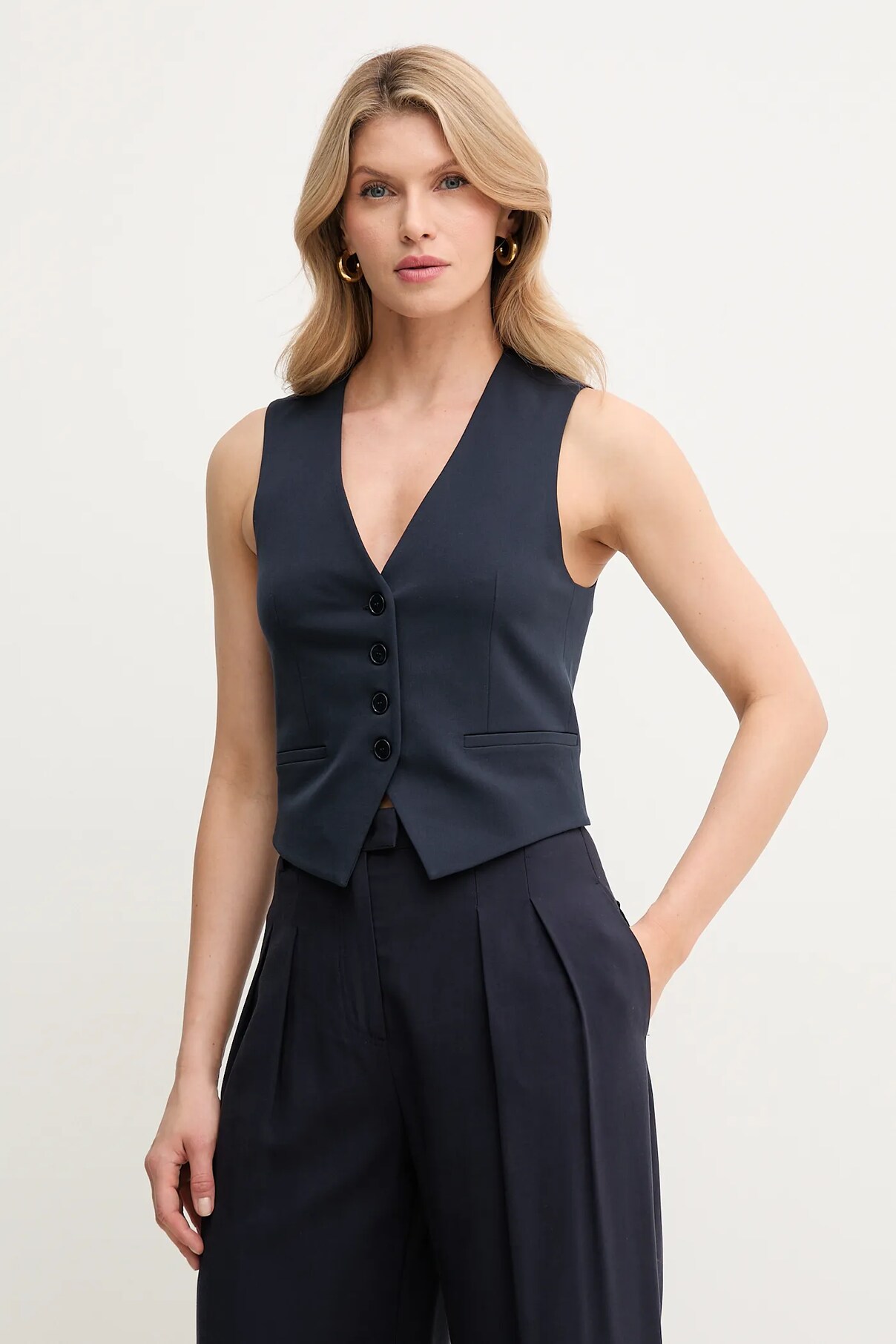 Жилет Patrizia Pepe, темно-синий
Жилет Patrizia Pepe, темно-синий