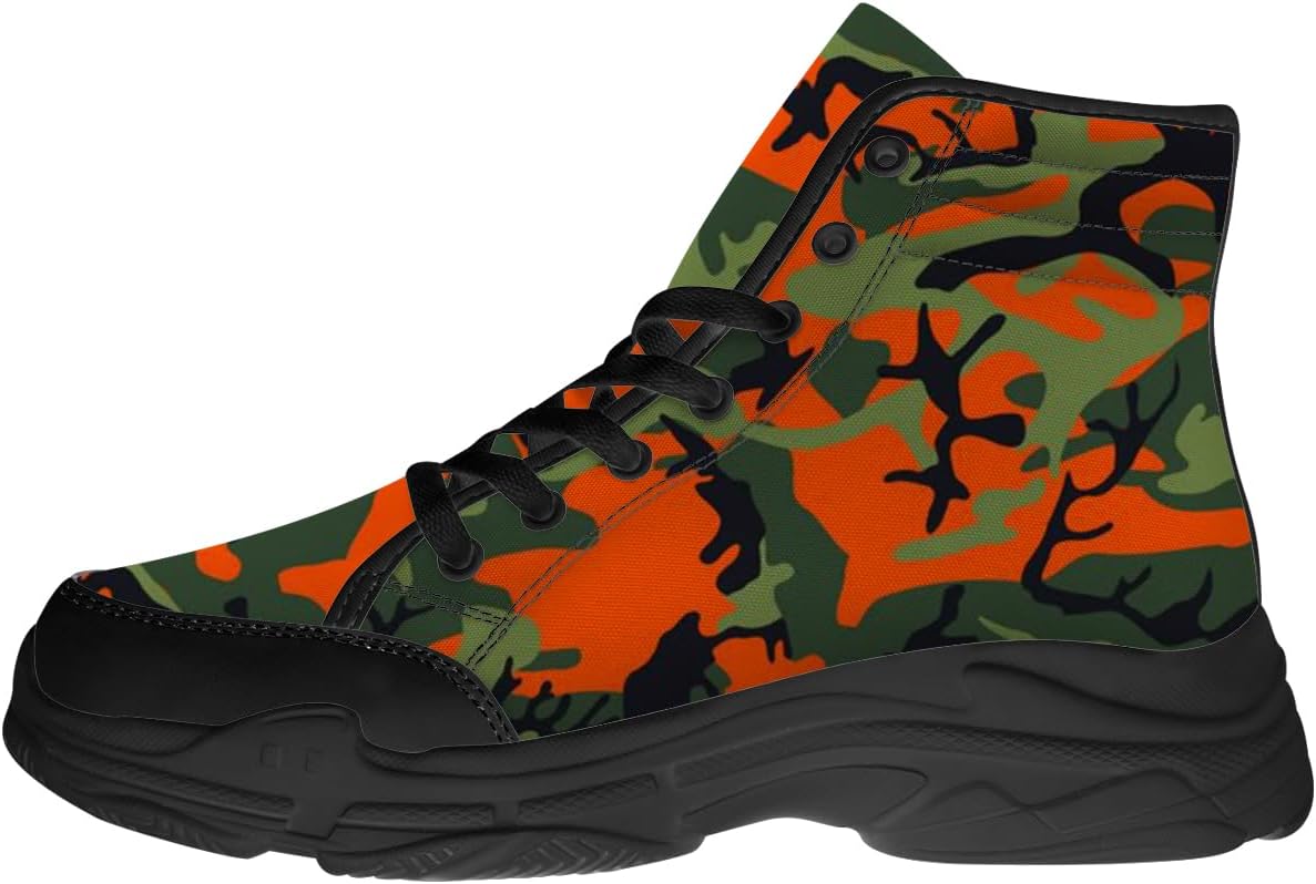 Кроссовки Quorax Camouflage с высоким верхом для мужчин и женщин, на шнуровке, из ткани, подарок для него и для нее, черный/зеленый/оранжевый
Кроссовки Quorax Camouflage с высоким верхом для мужчин и женщин, на шнуровке, из ткани, подарок для него и для нее, черный/зеленый/оранжевый