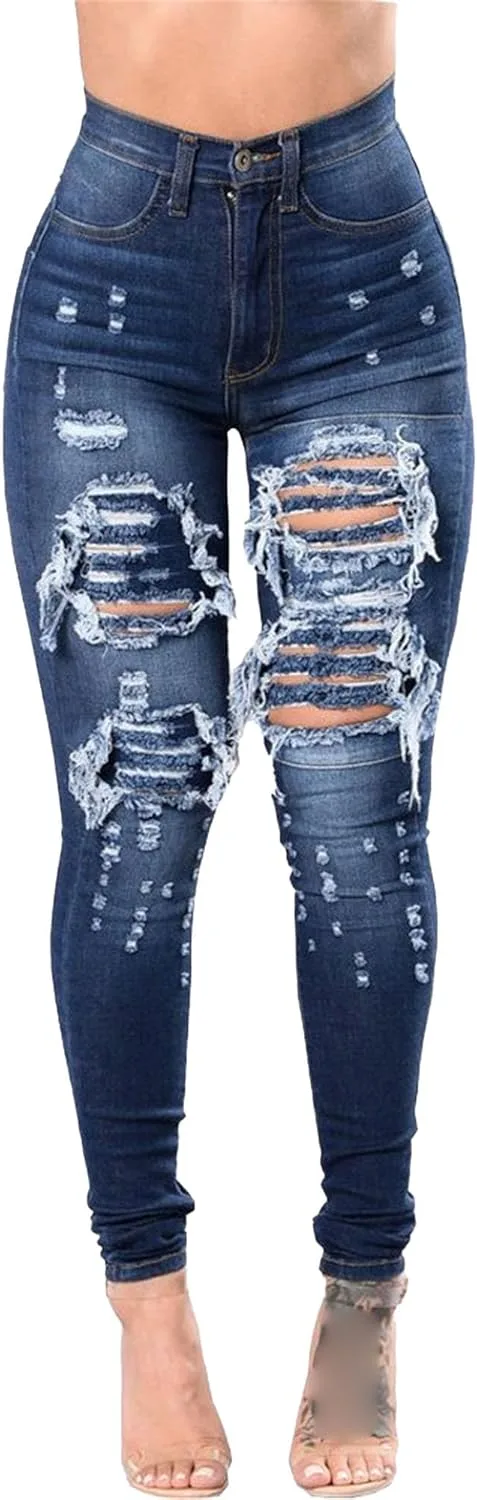 JEKE-DG женские джинсы с высокой талией, рваные, зауженные, с эффектом подтяжки
JEKE-DG женские джинсы с высокой талией, рваные, зауженные, с эффектом подтяжки
