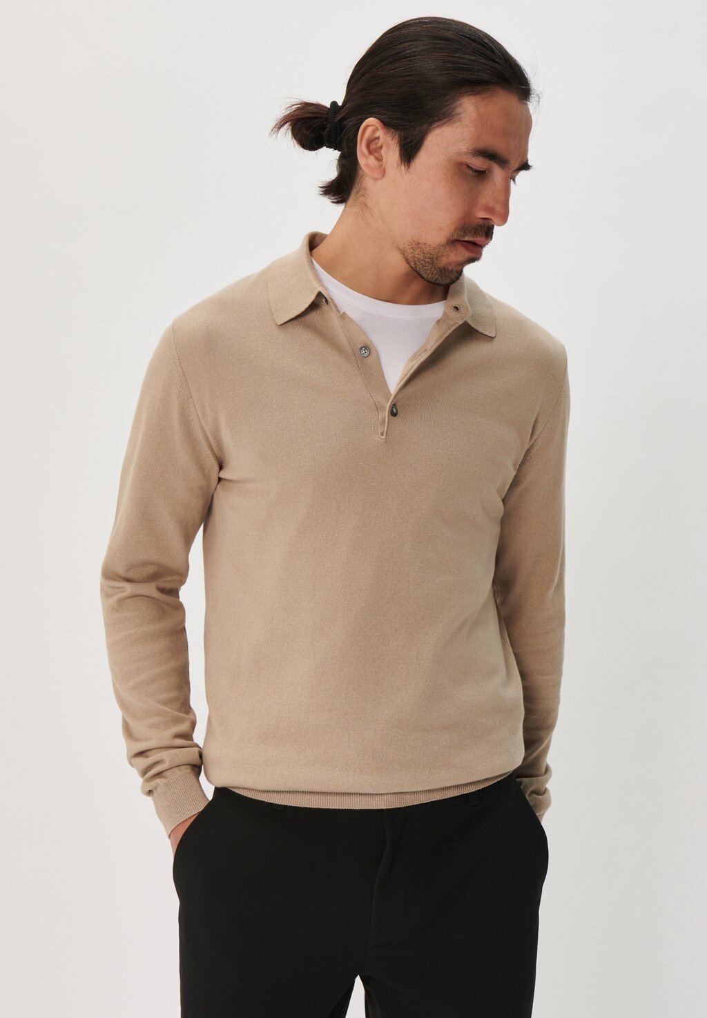 Рубашка поло MAKLINT ORGANIC KNIT PULLOVER Matinique, бежевый 
Рубашка поло MAKLINT ORGANIC KNIT PULLOVER Matinique, бежевый