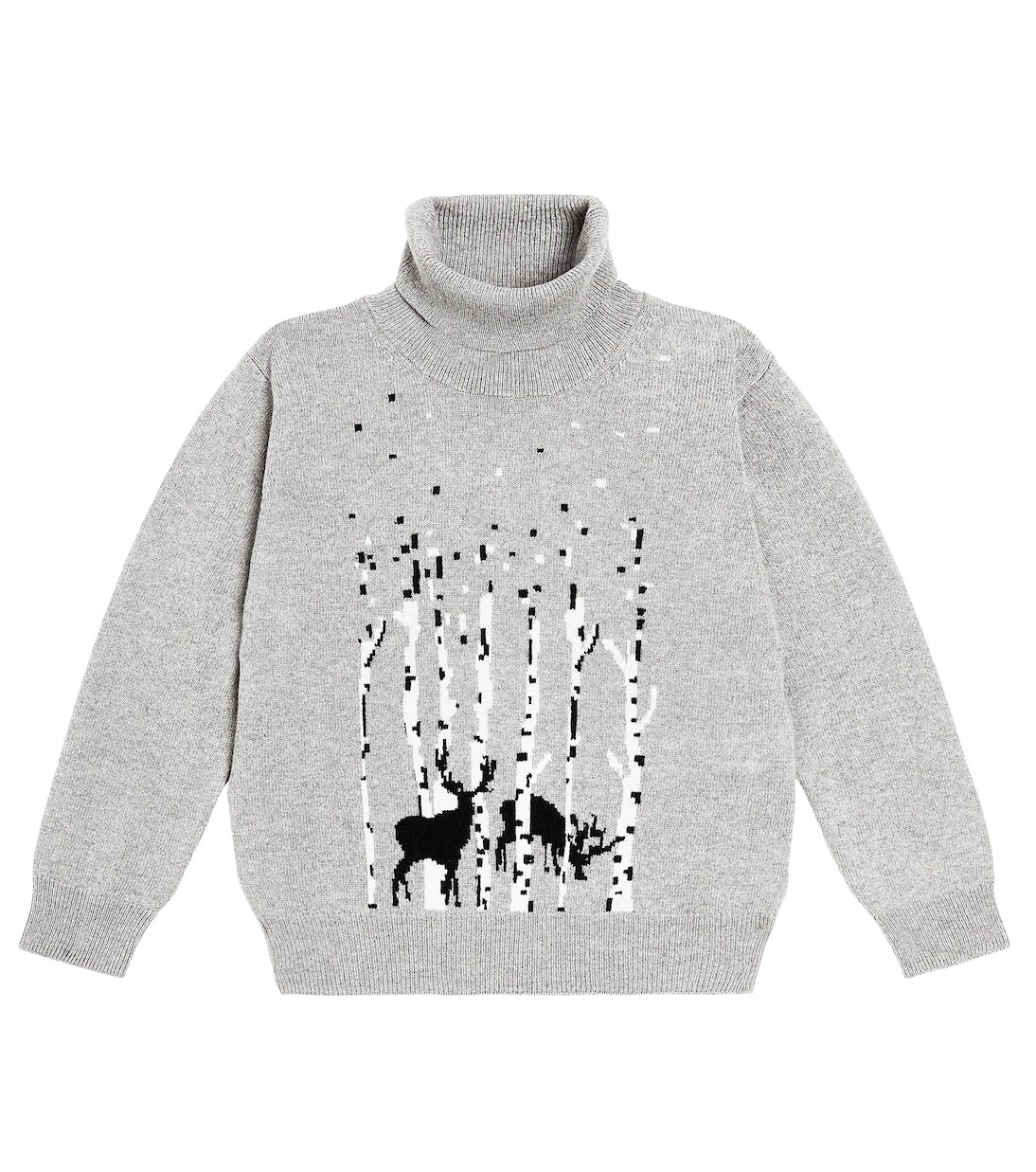 Свитер с высоким воротником из натуральной шерсти Il Gufo, серый
Свитер с высоким воротником из натуральной шерсти Il Gufo, серый