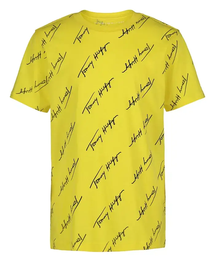 Футболка с коротким рукавом Big Boys с угловатым принтом в виде надписи Tommy Hilfiger
Футболка с коротким рукавом Big Boys с угловатым принтом в виде надписи Tommy Hilfiger