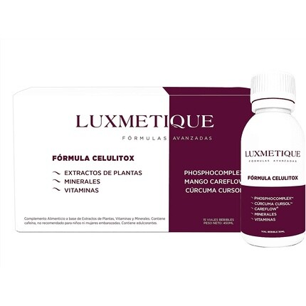 Формула Celulitox Nutricosmetic с растительными экстрактами, витаминами и минералами, 450 мл, упаковка из 15 шт., Luxmetique
Формула Celulitox Nutricosmetic с растительными экстрактами, витаминами и минералами, 450 мл, упаковка из 15 шт., Luxmetique