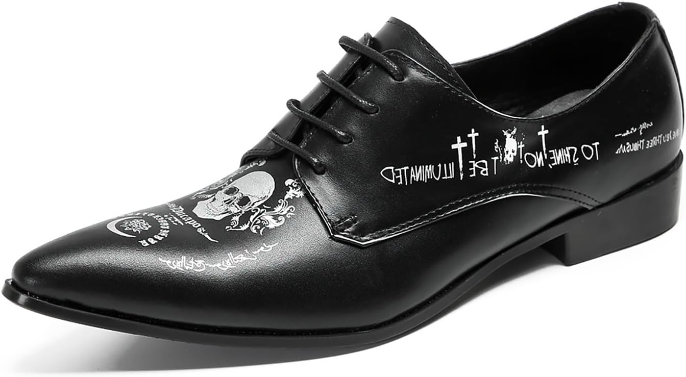Мужские черные туфли Santimon из кожи, формальные оксфорды, модные повседневные туфли с черепом, Хэллоуин, дерби, на выпускной, широкая модель для ходьбы
Мужские черные туфли Santimon из кожи, формальные оксфорды, модные повседневные туфли с черепом, Хэллоуин, дерби, на выпускной, широкая модель для ходьбы