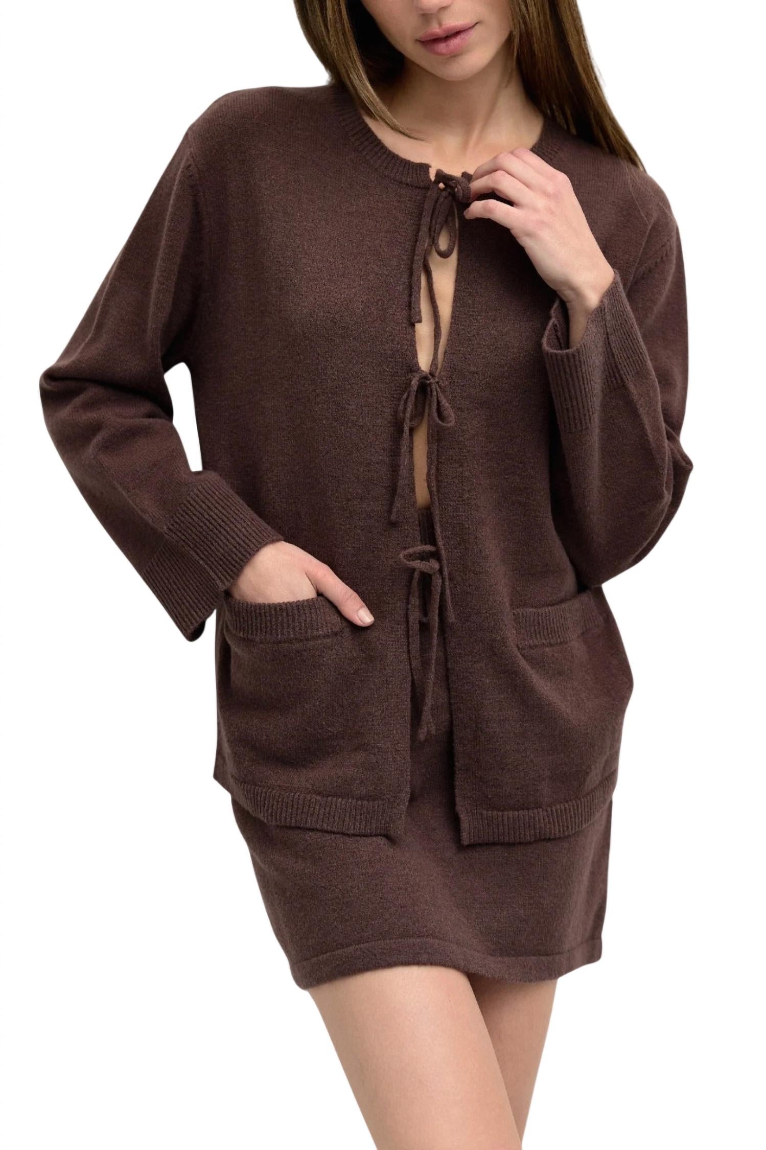 Вязаный свитер с завязками спереди Кардиган каштанового цвета MOD REF, цвет chestnut
Вязаный свитер с завязками спереди Кардиган каштанового цвета MOD REF, цвет chestnut