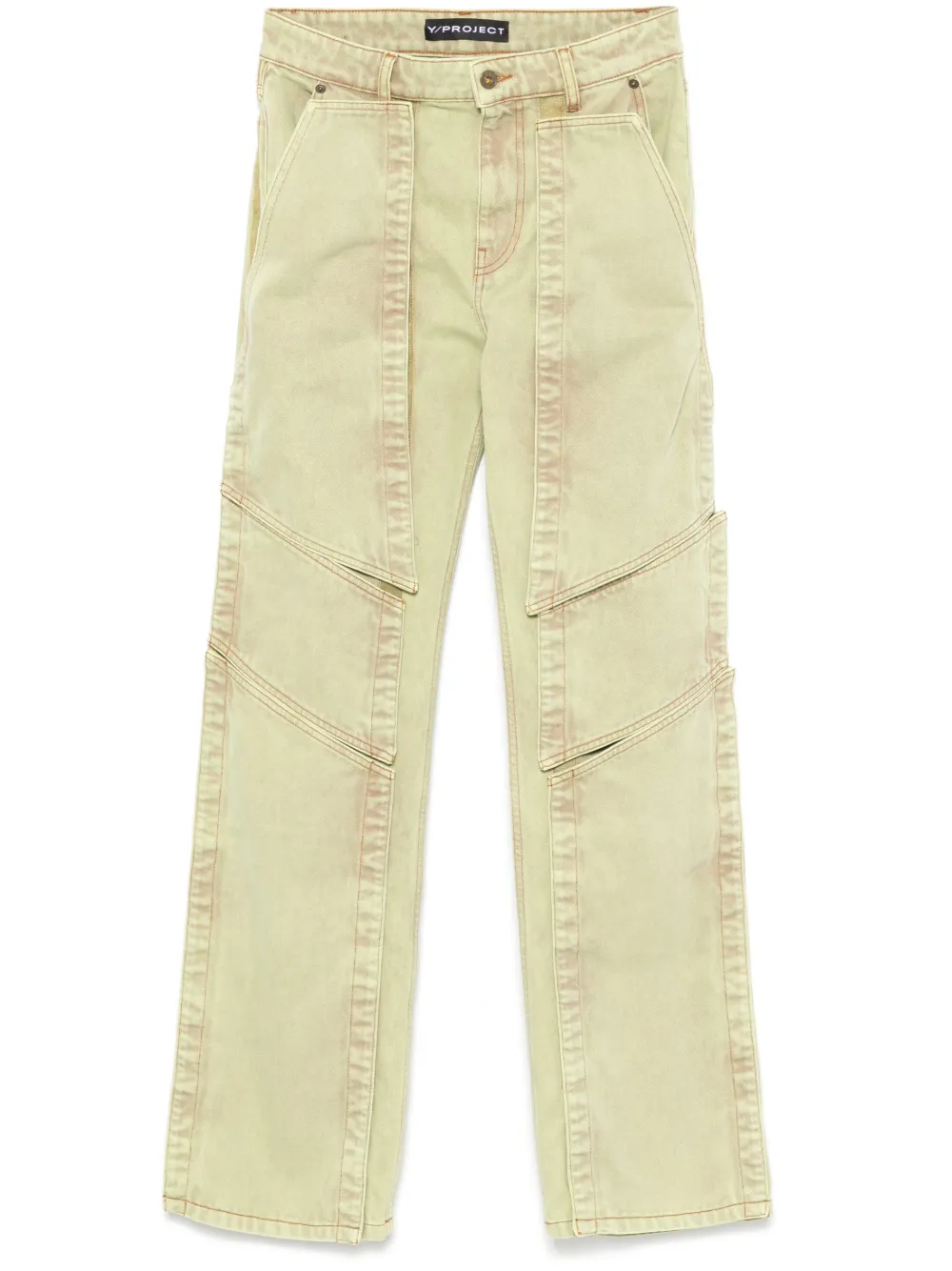 Прямые джинсы со вставками Y/Project, зеленый
Прямые джинсы со вставками Y/Project, зеленый