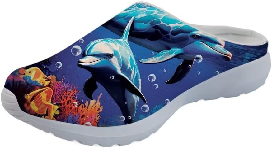 GLENLCWE Blue Dolphin Butterfly Мужские садовые сабо, женские слоги с мягкой сеткой Mules Сандалии для ходьбы Легкая обувь для медсестры, Underwater 3d Dolphin
GLENLCWE Blue Dolphin Butterfly Мужские садовые сабо, женские слоги с мягкой сеткой Mules Сандалии для ходьбы Легкая обувь для медсестры, Underwater 3d Dolphin