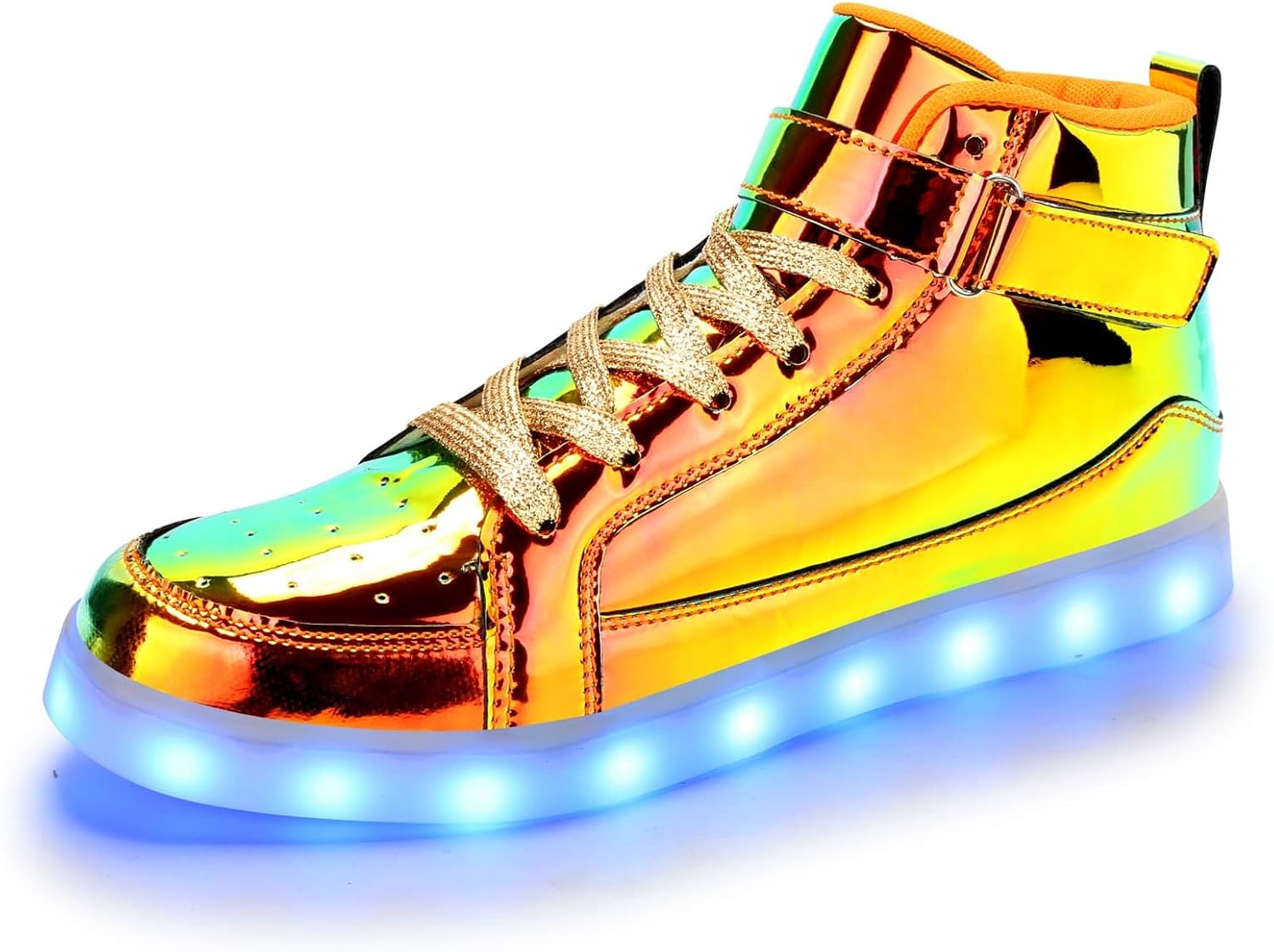 Блестящие кожаные кроссовки унисекс, стильные высокие туфли с LED-подсветкой из лакированной кожи для вечеринок и выступлений, с многоцветной подсветкой на USB-зарядке для мужчин и женщин Ctkvbmeoi, золотой
Блестящие кожаные кроссовки унисекс, стильные высокие туфли с LED-подсветкой из лакированной кожи для вечеринок и выступлений, с многоцветной подсветкой на USB-зарядке для мужчин и женщин Ctkvbmeoi, золотой
