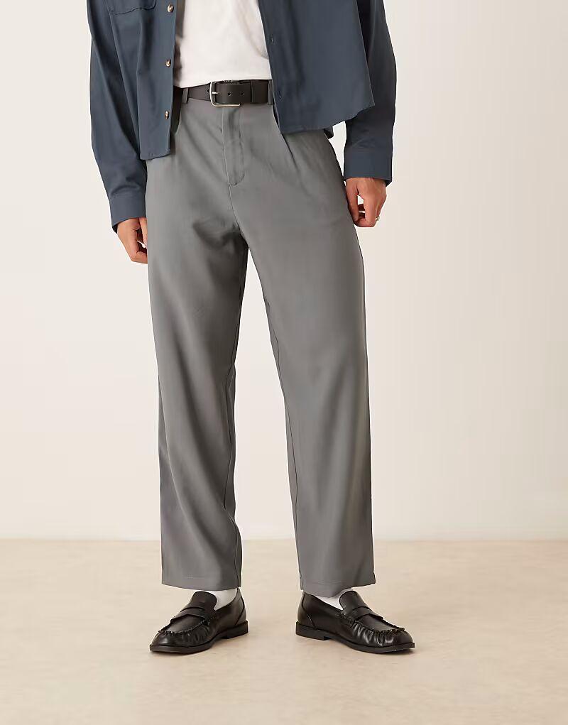 Свободные элегантные брюки ASOS DESIGN серого цвета
Свободные элегантные брюки ASOS DESIGN серого цвета