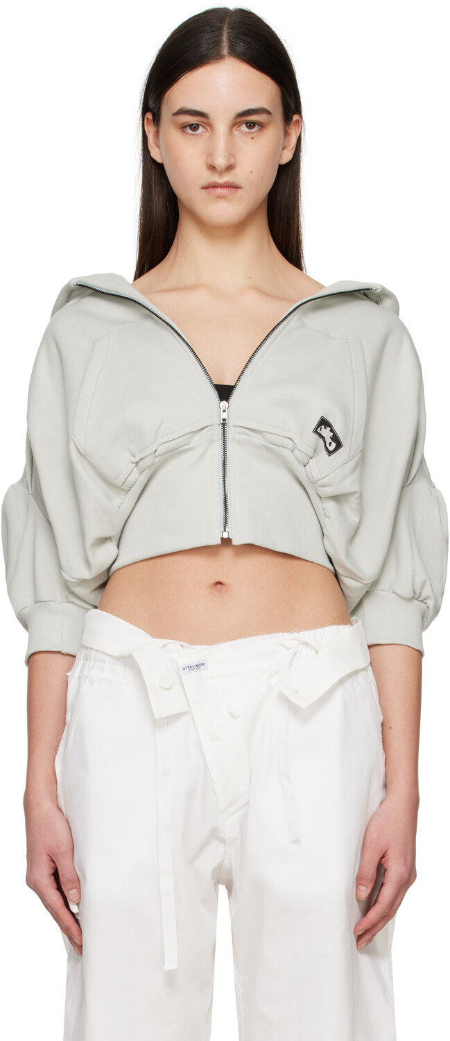 Серая укороченная толстовка с коротким рукавом Ottolinger
Серая укороченная толстовка с коротким рукавом Ottolinger