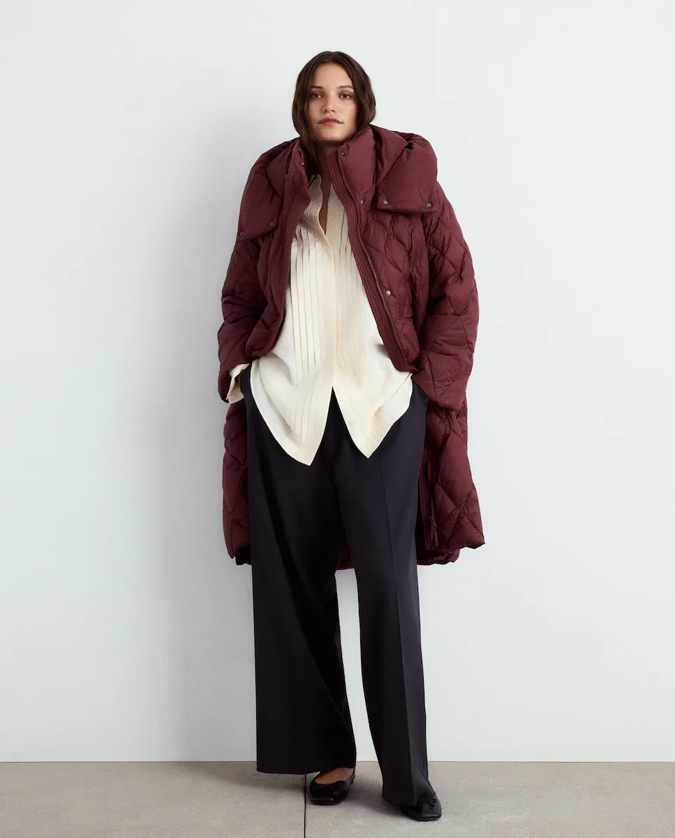 Женский длинный пуховик из перьев Couchel, бордовый
Женский длинный пуховик из перьев Couchel, бордовый