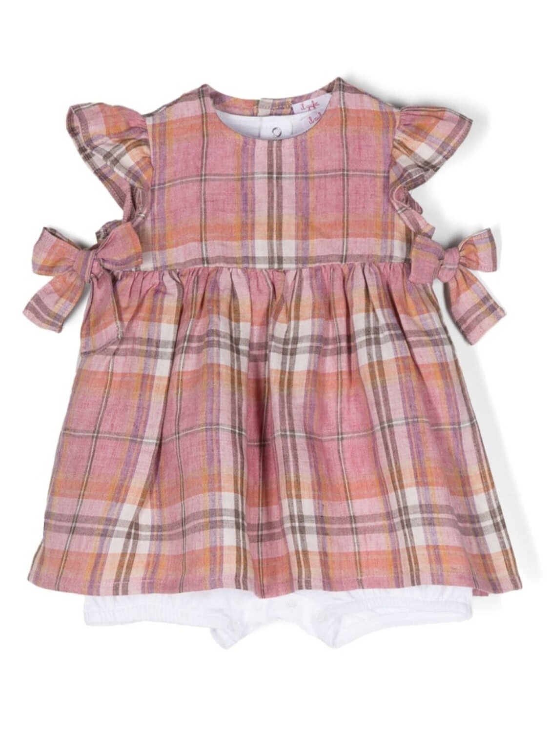 Il Gufo комплект из ромпера и платья в клетку, розовый
Il Gufo комплект из ромпера и платья в клетку, розовый