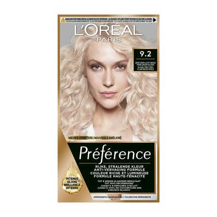 L'Oreal Paris Preference 91 Очень Светлый Пепельный Блондин Стойкая Краска Для Волос 200 Мл L'Oréal Paris
L'Oreal Paris Preference 91 Очень Светлый Пепельный Блондин Стойкая Краска Для Волос 200 Мл L'Oréal Paris
