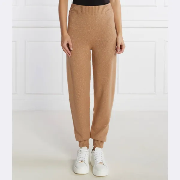 Шерстяные трикотажные брюки прямого кроя с добавлением кашемира Twin-Set, коричневый
Шерстяные трикотажные брюки прямого кроя с добавлением кашемира Twin-Set, коричневый