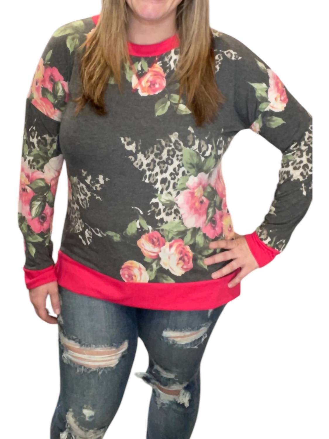 Футболка Weekender с цветочным леопардовым принтом в цвете «древесный уголь» honeyme
Футболка Weekender с цветочным леопардовым принтом в цвете «древесный уголь» honeyme