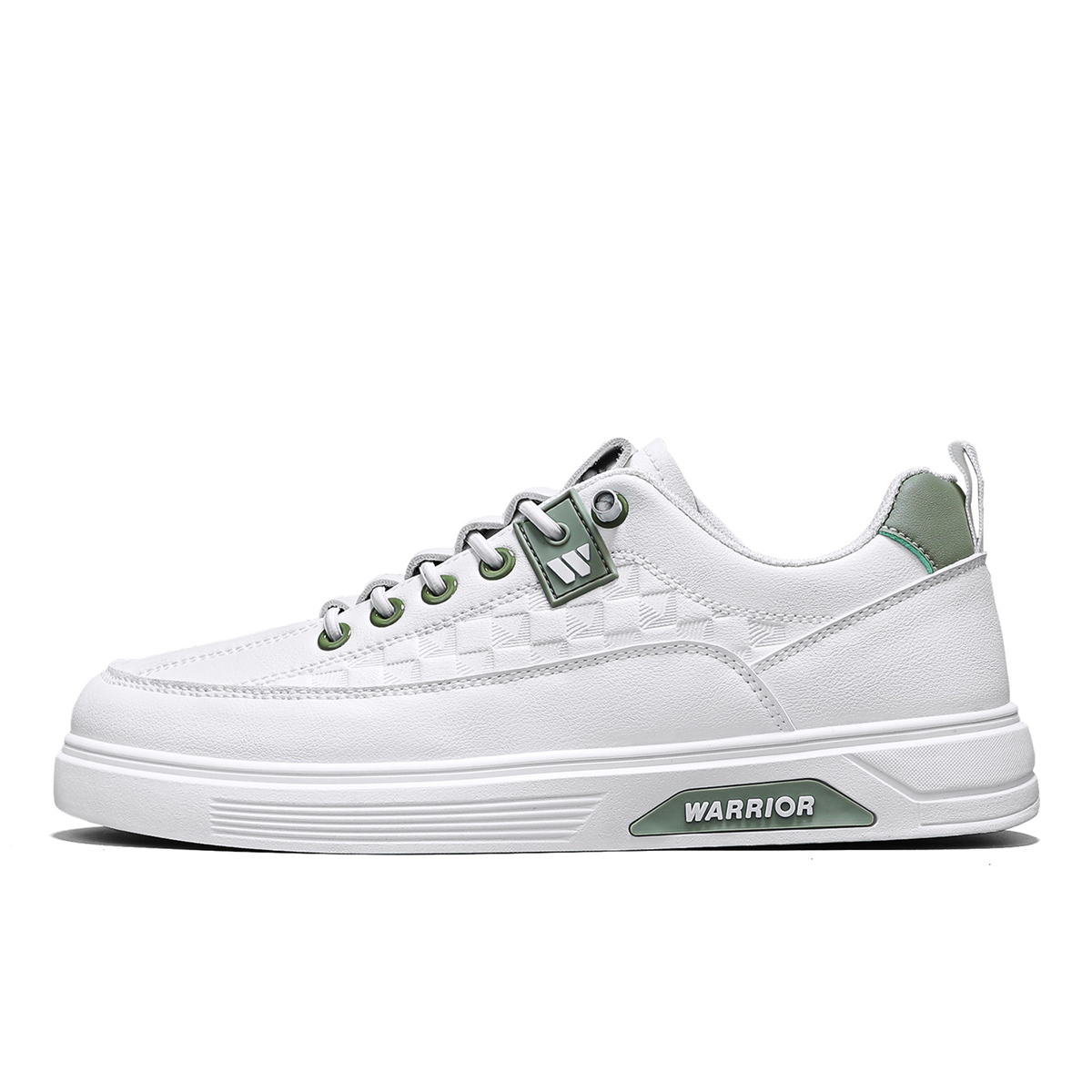 WARRIOR Износостойкие дышащие низкие скейтерские кроссовки мужские бело-зеленые, цвет White Green
WARRIOR Износостойкие дышащие низкие скейтерские кроссовки мужские бело-зеленые, цвет White Green