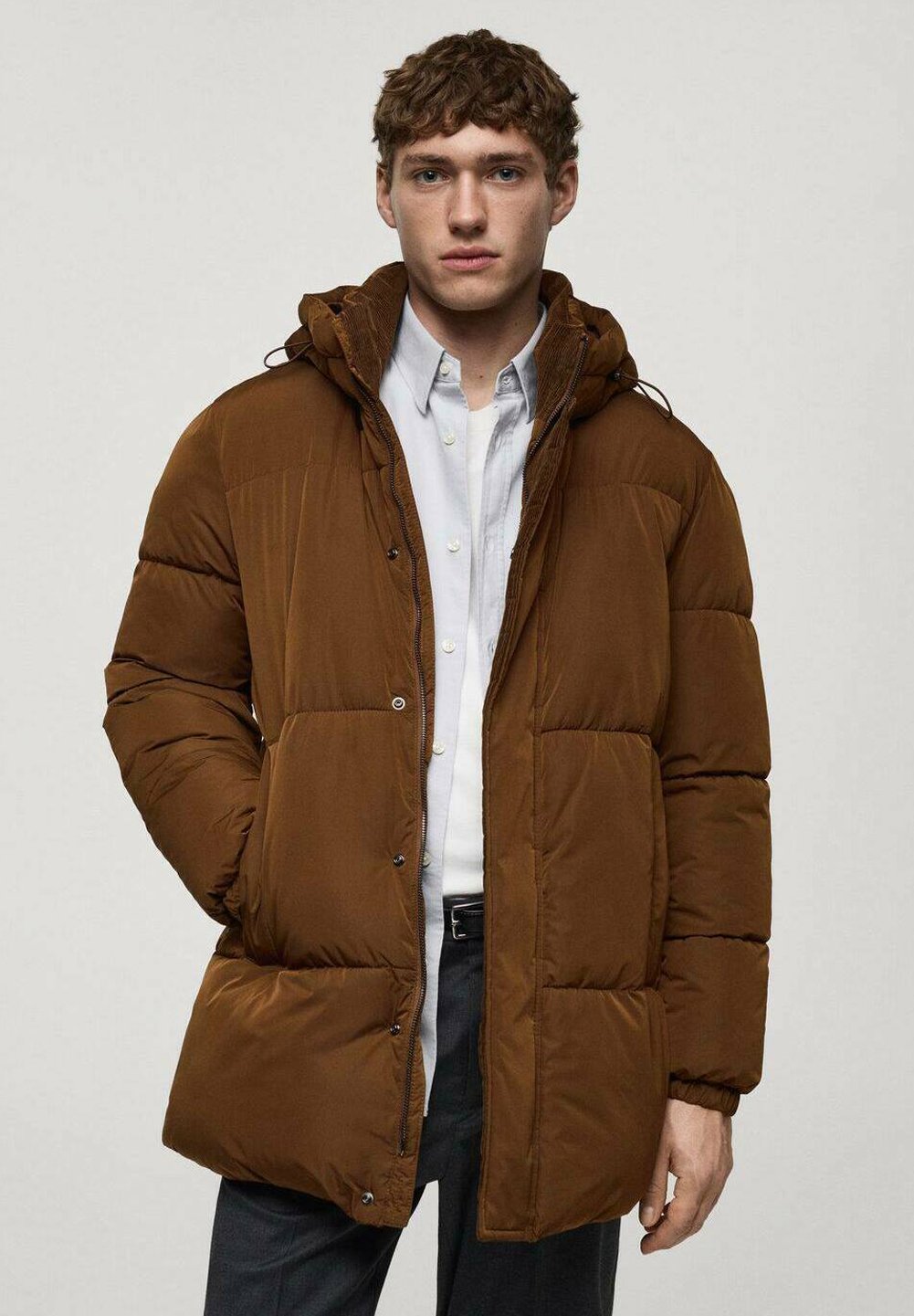 Зимнее пальто Mango, коричневый 
Зимнее пальто Mango, коричневый
