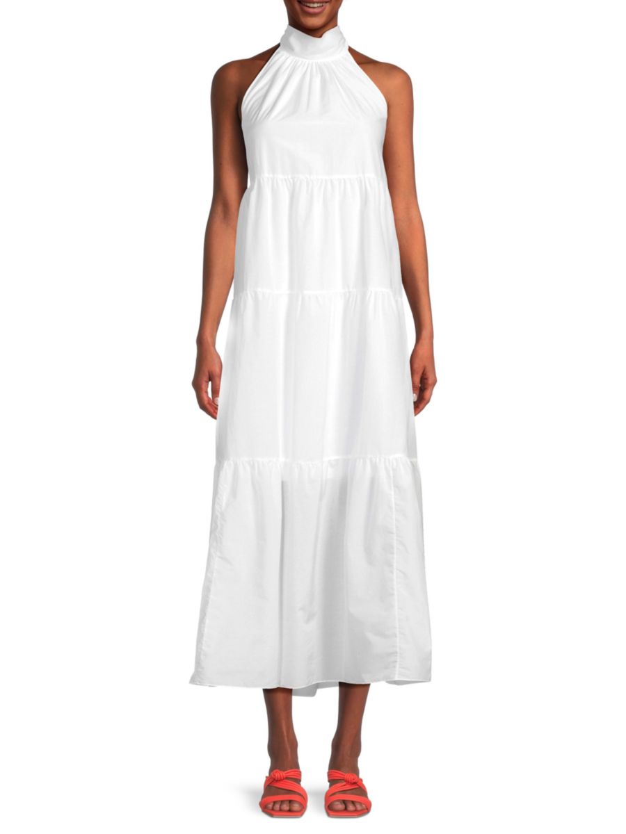 Платье макси с ярусным вырезом на шее Theory, белый
Платье макси с ярусным вырезом на шее Theory, белый