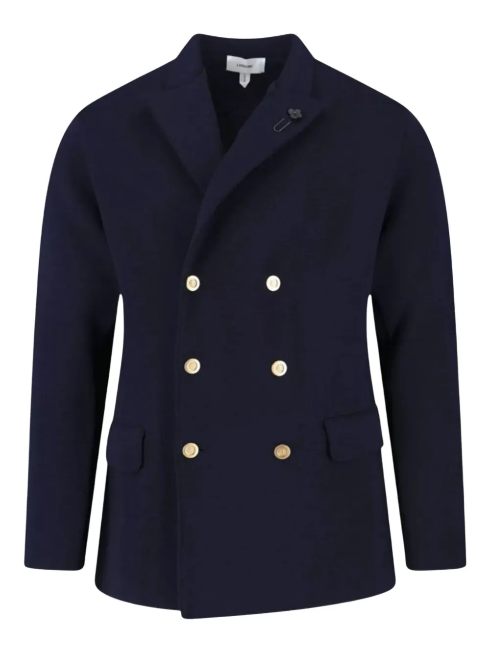 Двубортный пиджак на шести пуговицах Lardini, синий
Двубортный пиджак на шести пуговицах Lardini, синий