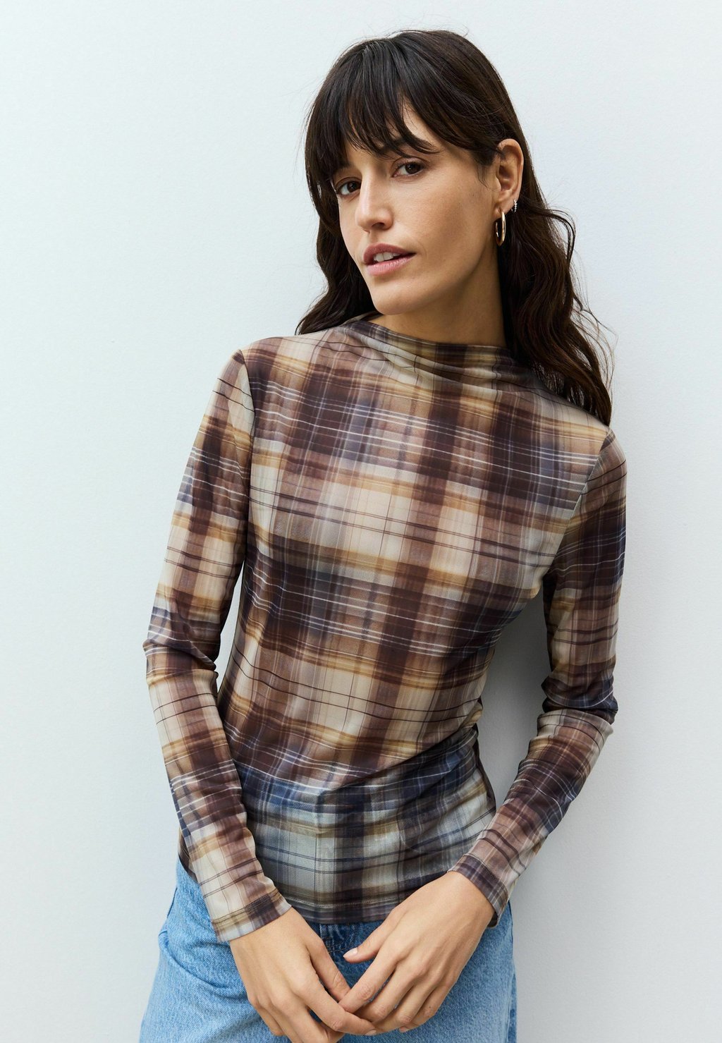 Блуза REGULAR FIT - STAND NECK Next, коричневый 
Блуза REGULAR FIT - STAND NECK Next, коричневый