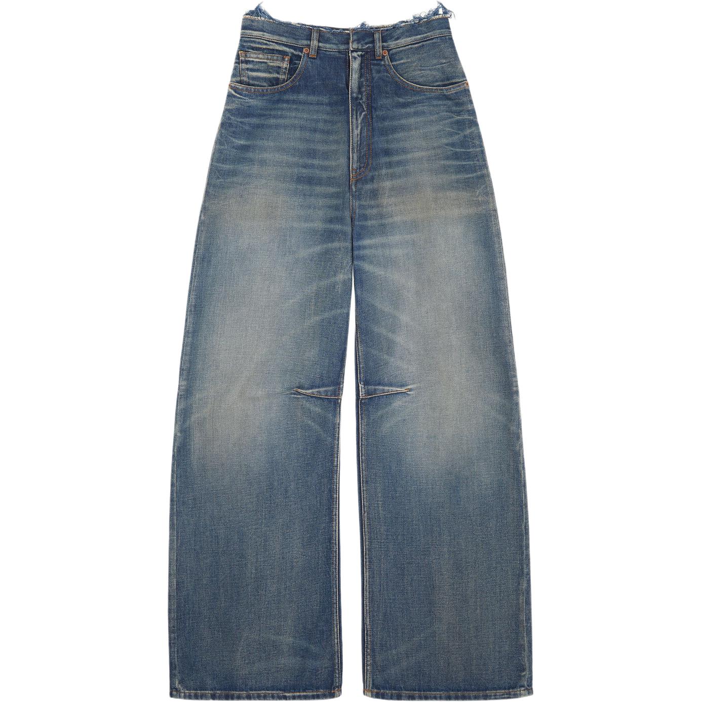 Потёртые джинсы с широкими штанинами MM6 Maison Margiela, синий
Потёртые джинсы с широкими штанинами MM6 Maison Margiela, синий