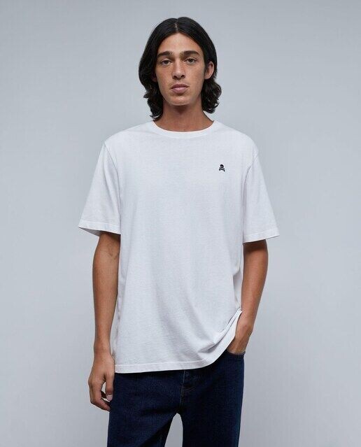 Мужская футболка с короткими рукавами и вышивкой черепа Scalpers, белый
Мужская футболка с короткими рукавами и вышивкой черепа Scalpers, белый