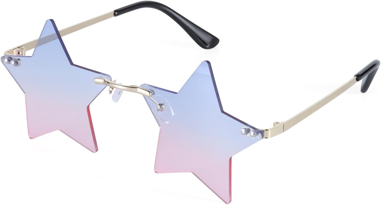 Солнцезащитные очки без оправы со звездами, разноцветные солнцезащитные очки для женщин, очки с пентаграммой, сувенир для вечеринки на Хэллоуин, очки со звездами Dazzleimart, Gray Blue-pink
Солнцезащитные очки без оправы со звездами, разноцветные солнцезащитные очки для женщин, очки с пентаграммой, сувенир для вечеринки на Хэллоуин, очки со звездами Dazzleimart, Gray Blue-pink