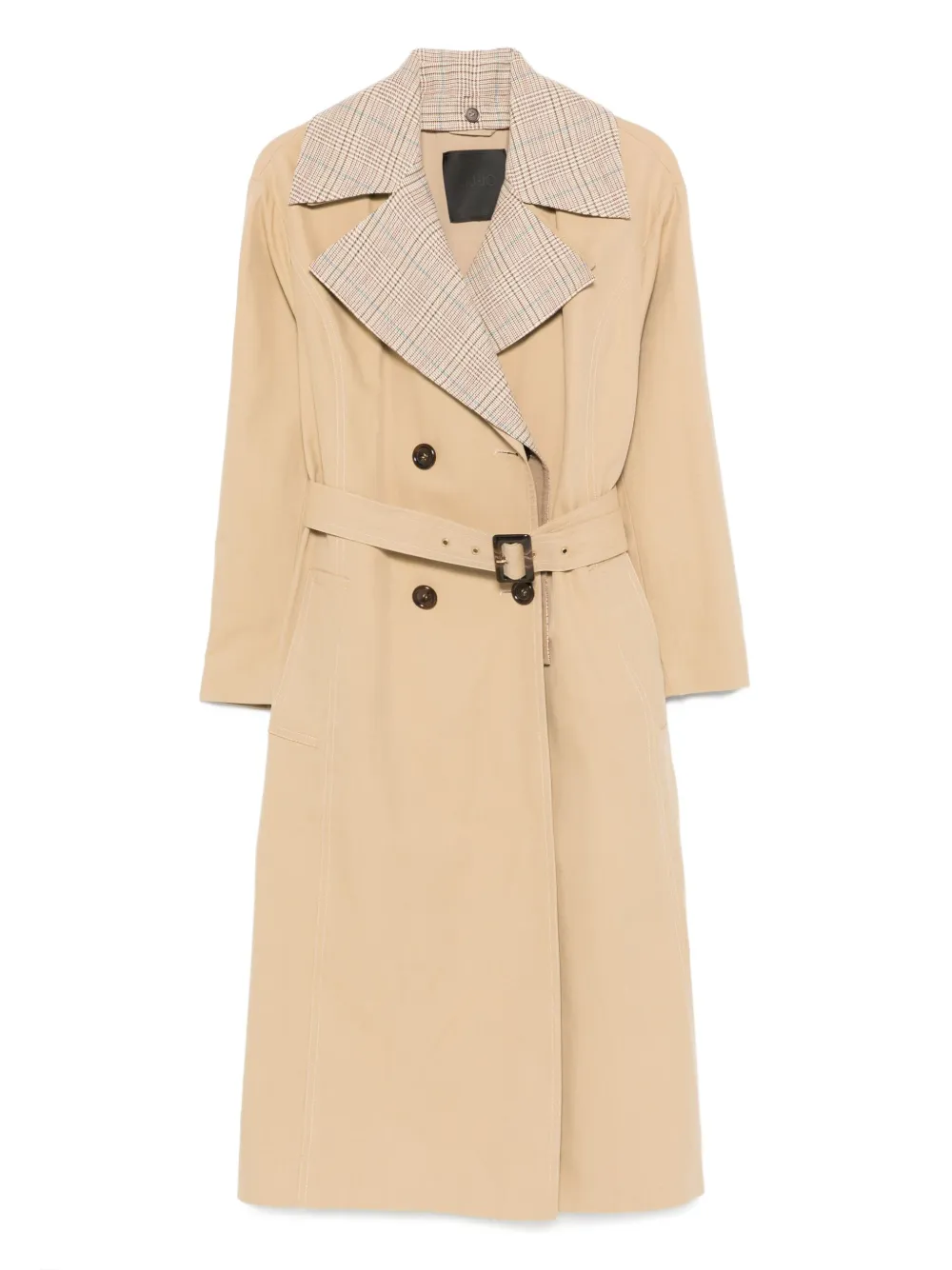 Пальто с клетчатыми лацканами и поясом LIU JO, нейтральный
Пальто с клетчатыми лацканами и поясом LIU JO, нейтральный