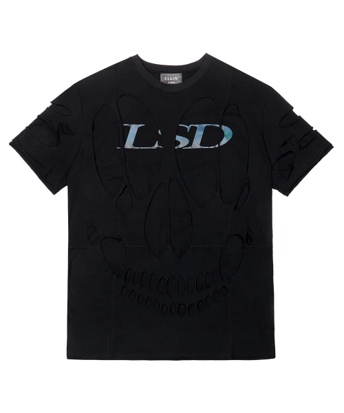 Футболка с коротким рукавом, вырез в виде черепа ULKIN, черная
Футболка с коротким рукавом, вырез в виде черепа ULKIN, черная