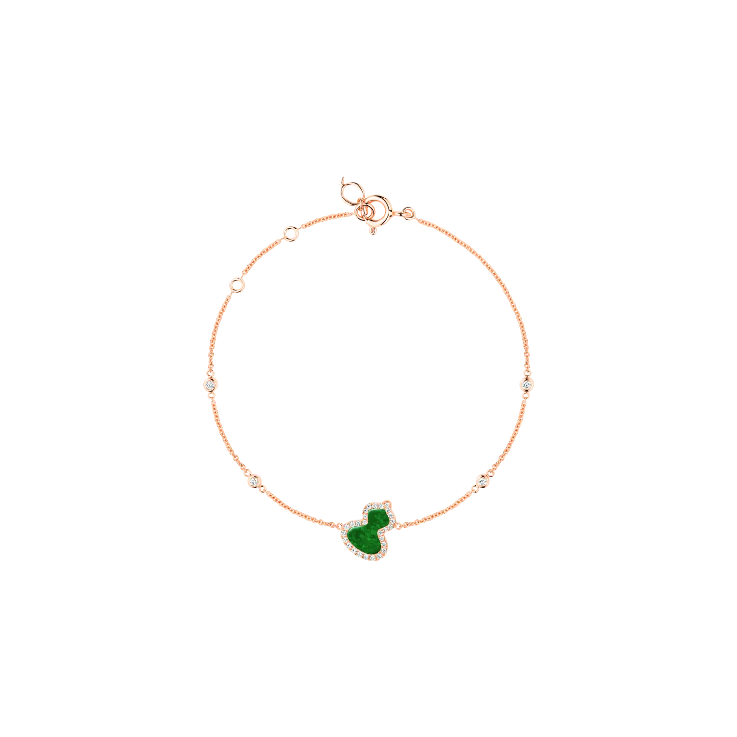 Браслет Qeelin Wulu из розового золота с нефритом и бриллиантами
Браслет Qeelin Wulu из розового золота с нефритом и бриллиантами