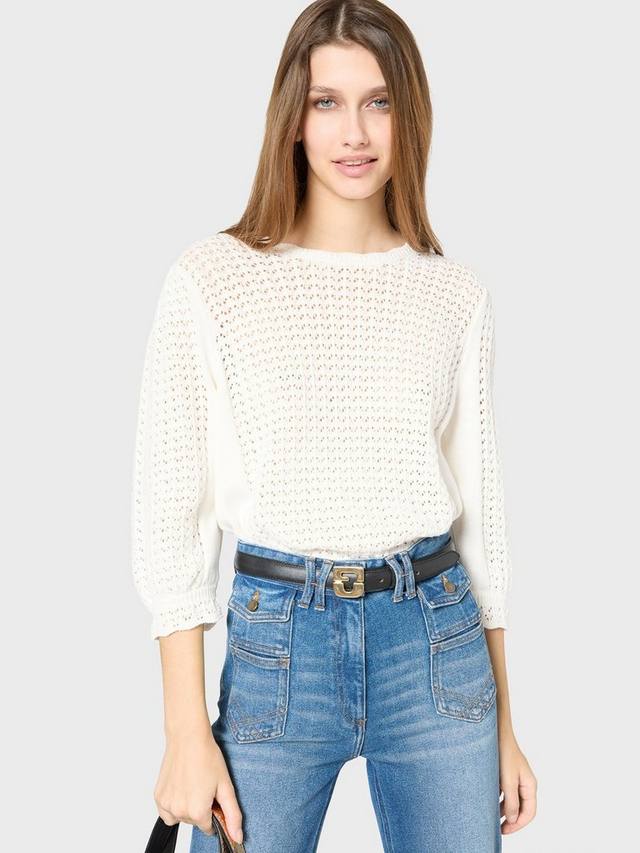 Джилианский ажурный джемпер из органического хлопка Gerard Darel, белый
Джилианский ажурный джемпер из органического хлопка Gerard Darel, белый