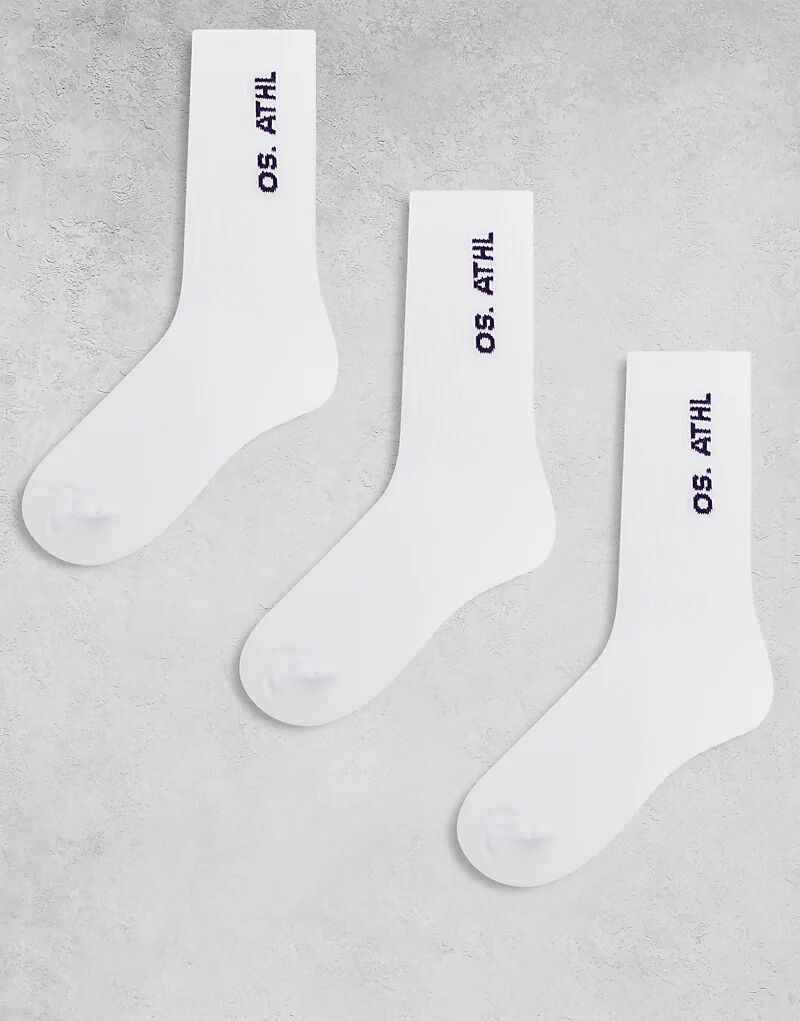 ONLY & SONS 3 пары носков белого цвета с фиолетовой надписью
ONLY & SONS 3 пары носков белого цвета с фиолетовой надписью