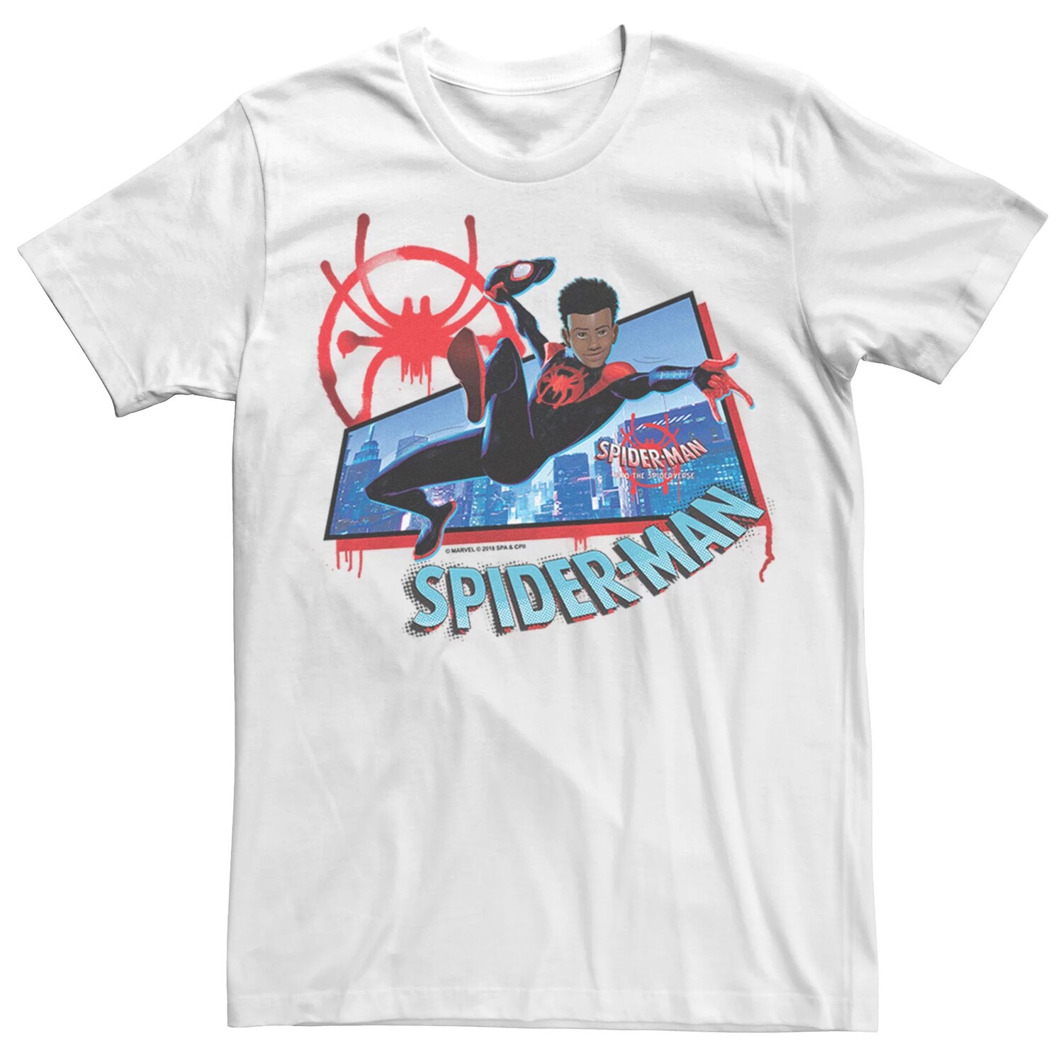 Мужская футболка с короткими рукавами и рисунком Marvel Spider-Verse Morales Spider-Man Licensed Character
Мужская футболка с короткими рукавами и рисунком Marvel Spider-Verse Morales Spider-Man Licensed Character