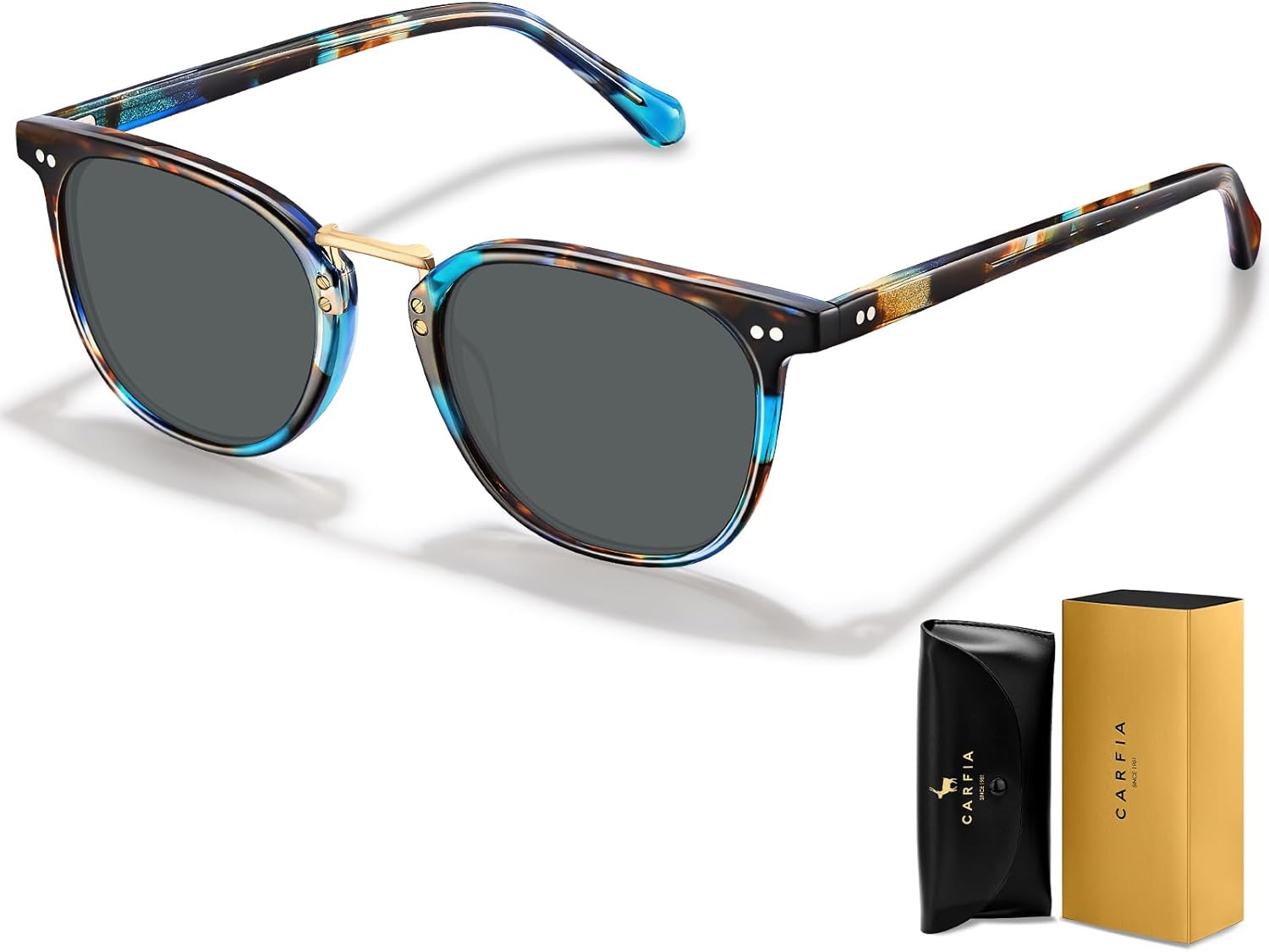 Солнцезащитные очки CARFIA из ацетата с поляризацией для женщин, защита от УФ-излучения, ретро-стиль, металлическая перемычка, модные солнцезащитные очки для женщин, 4. Blue Tortoise Frame Grey Lens
Солнцезащитные очки CARFIA из ацетата с поляризацией для женщин, защита от УФ-излучения, ретро-стиль, металлическая перемычка, модные солнцезащитные очки для женщин, 4. Blue Tortoise Frame Grey Lens