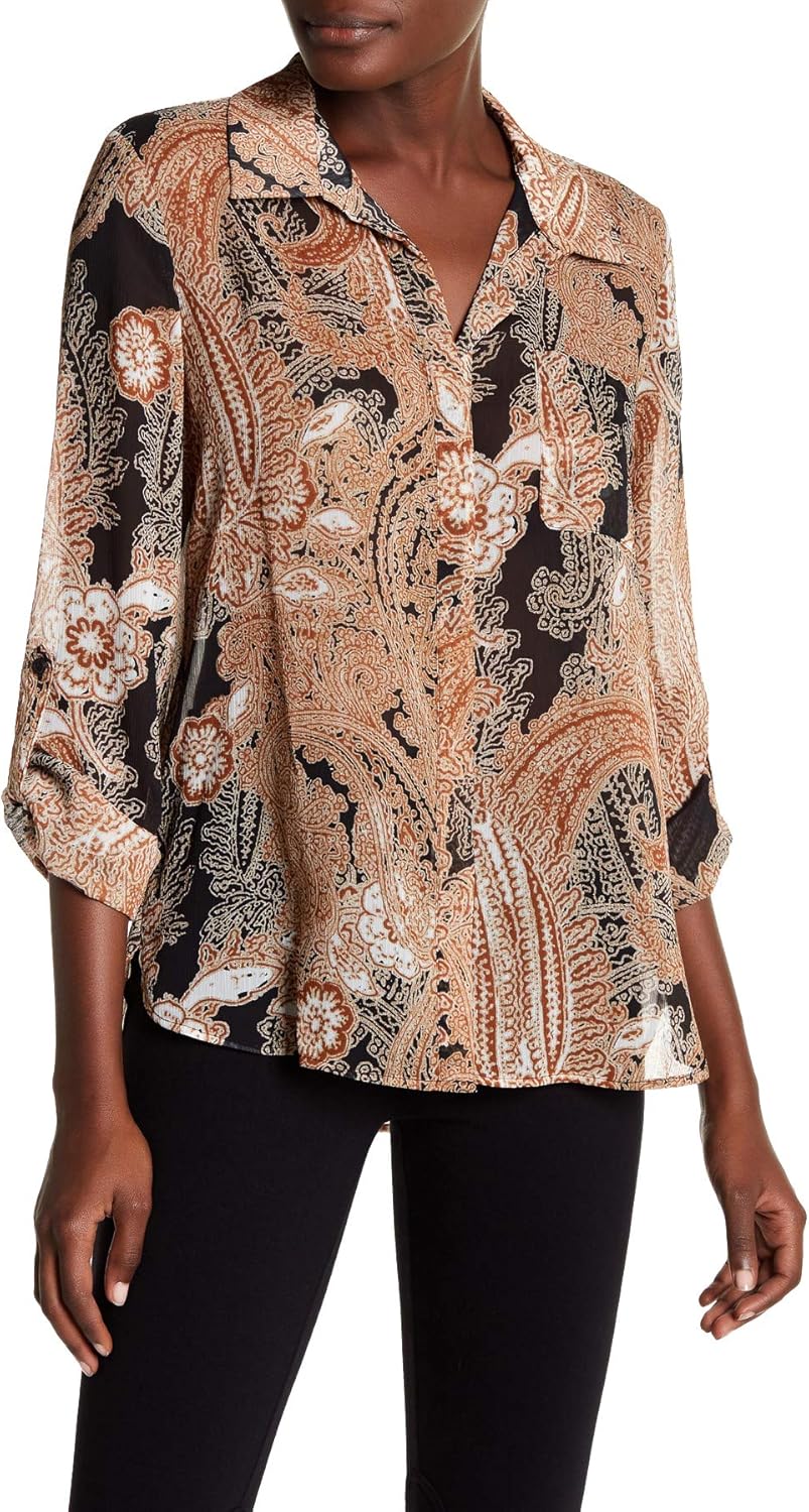 Женская рубашка Tommy Hilfiger с узором пейсли и застежкой на пуговицы, Brown
Женская рубашка Tommy Hilfiger с узором пейсли и застежкой на пуговицы, Brown