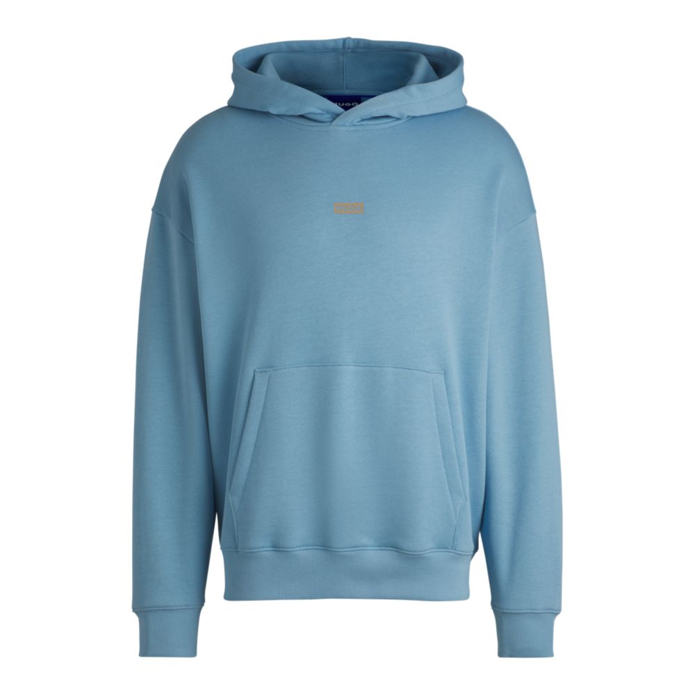 Свободная толстовка с капюшоном из хлопчатобумажной махры с логотипом HUGO, светло-голубой
Свободная толстовка с капюшоном из хлопчатобумажной махры с логотипом HUGO, светло-голубой