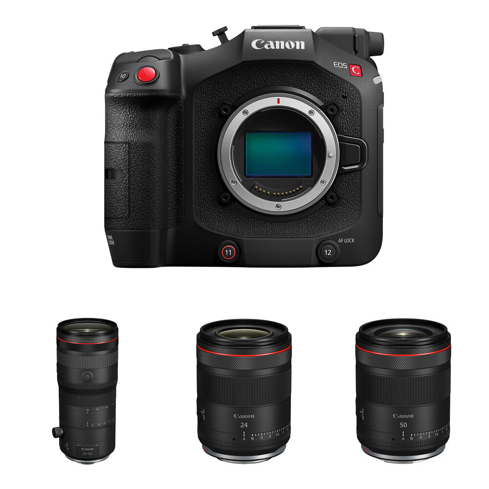 Кинокамера Canon EOS C80 Cinema Camera Kit with 24-105, 24, and 50mm Lenses
Кинокамера Canon EOS C80 Cinema Camera Kit with 24-105, 24, and 50mm Lenses