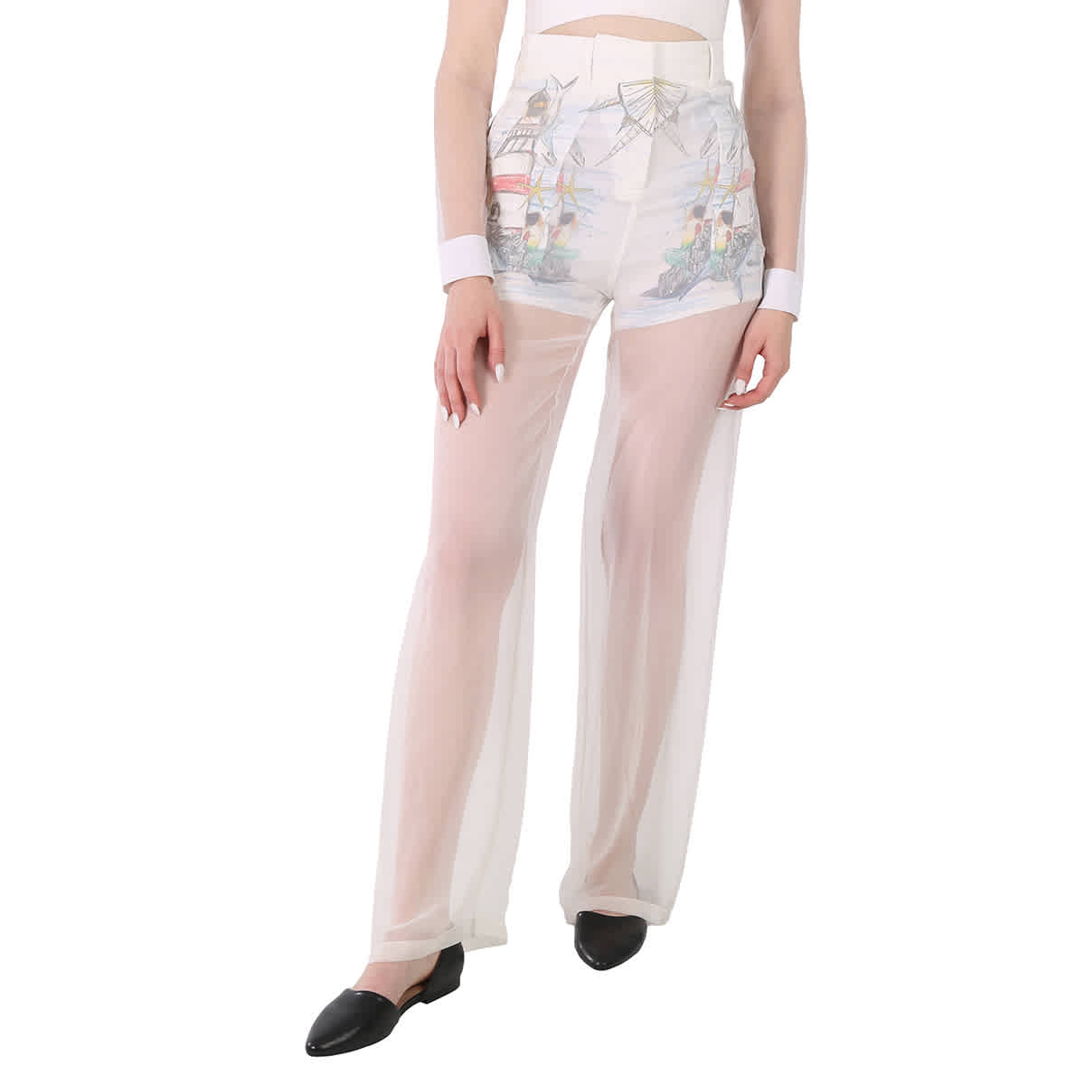 Берберри Женские Шорты из шелка с шифоновой накладкой и морским принтом Burberry, белый
Берберри Женские Шорты из шелка с шифоновой накладкой и морским принтом Burberry, белый