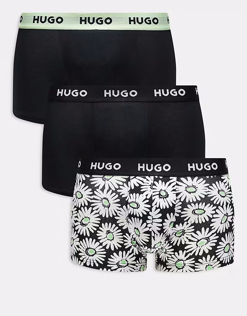 HUGO RED, набор из 3 однотонных трусов-боксеров с логотипом на поясе и принтом в виде ромашек, цвет: разноцветный
HUGO RED, набор из 3 однотонных трусов-боксеров с логотипом на поясе и принтом в виде ромашек, цвет: разноцветный