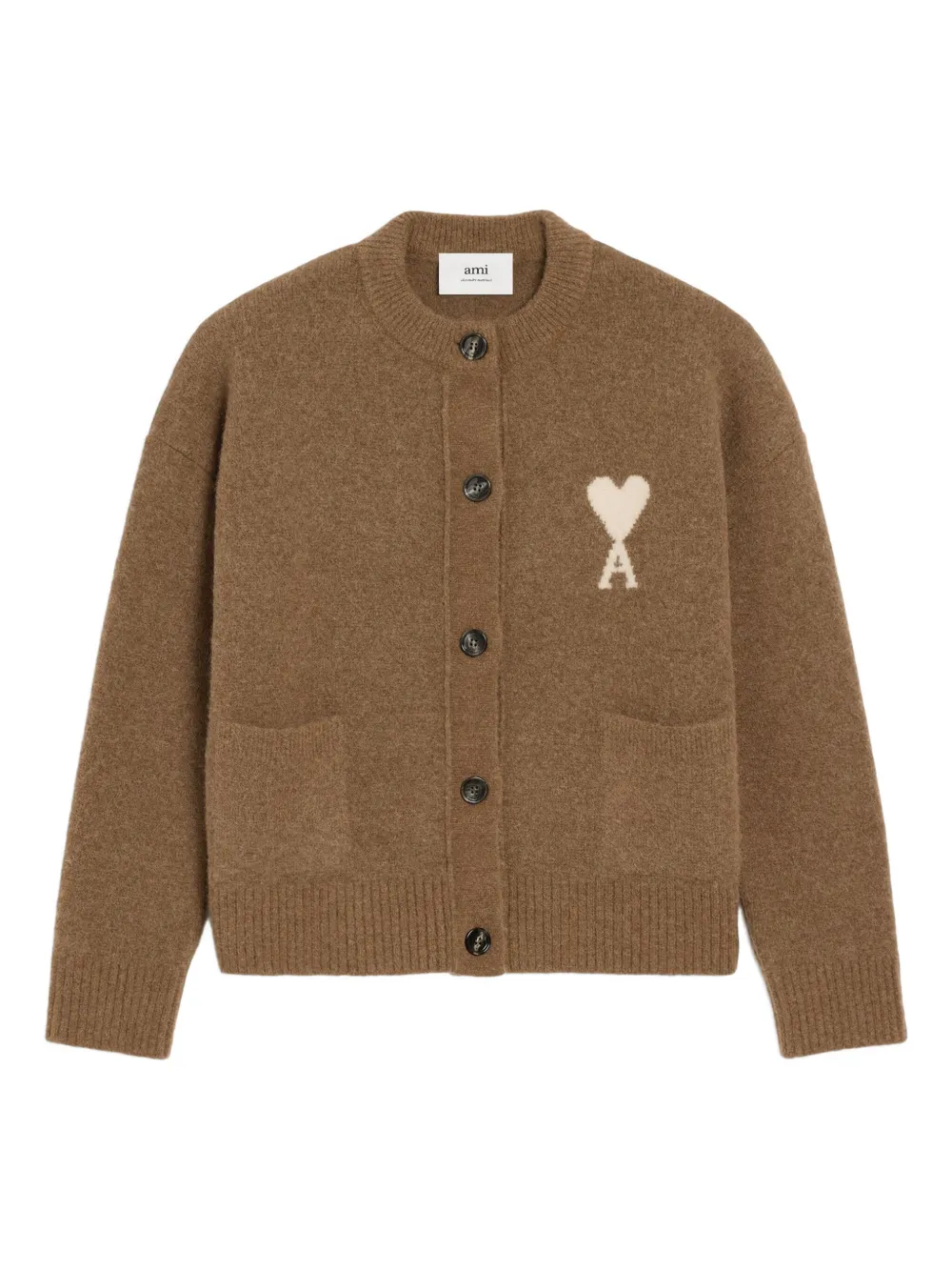 Кардиган с монограммой Ami de Coeur Ami Paris, коричневый
Кардиган с монограммой Ami de Coeur Ami Paris, коричневый