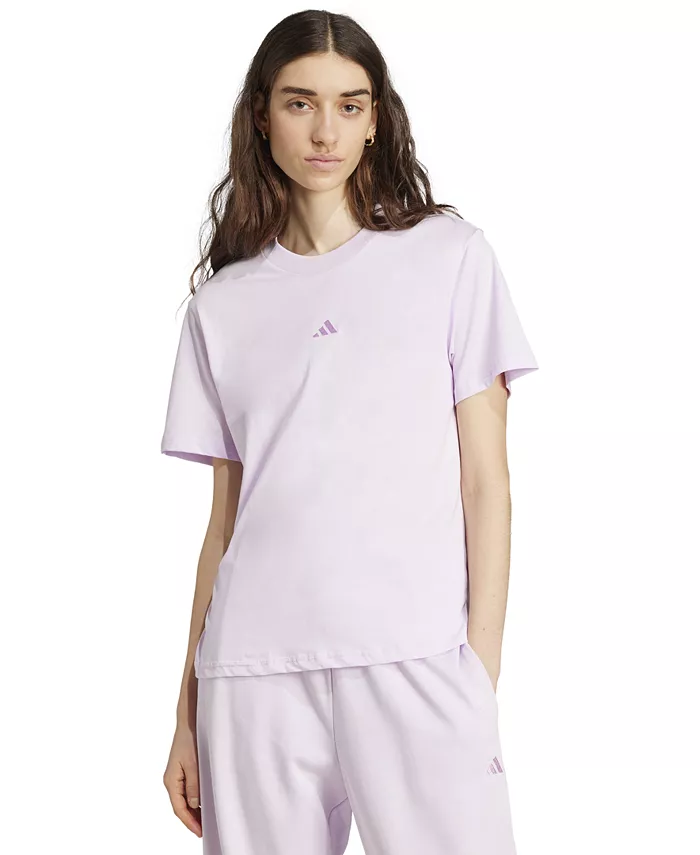 Женская хлопковая футболка с коротким рукавом и круглым вырезом с логотипом adidas, фиолетовый
Женская хлопковая футболка с коротким рукавом и круглым вырезом с логотипом adidas, фиолетовый
